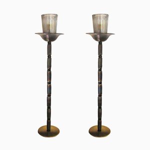 Lámparas de pie de Barovier & Toso, años 60. Juego de 2