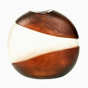 Battuto Glass Vase by Ferro for Davide Dona