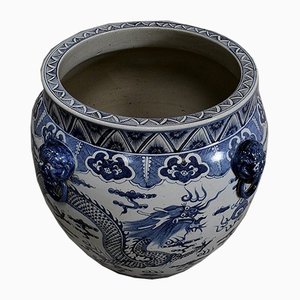 Große Chinesische Keramikvase, 1950er