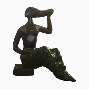 Keramik Lady Skulptur von Jitka Forejtova für Keramos, 1960er