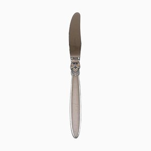 Sterling Silver and Stainless Steel Model Cactus Dinner Knife by Georg Jensen, 1940s