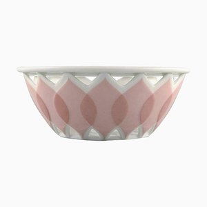 Cuenco Bjørn Wiinblad para Rosenthal Lotus de porcelana perforada, años 80