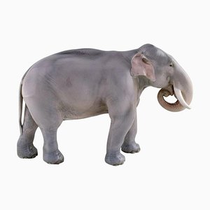 Antike Porzellan Elefant Skulptur von Theodor Madsen für Royal Copenhagen
