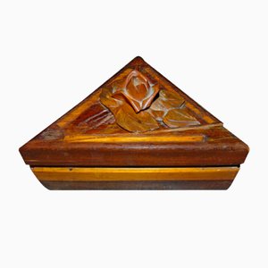 Boîte Vintage en Bois Sculpté, 1970s