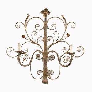 Mid-Century Metal Floral Sconce, 1960s