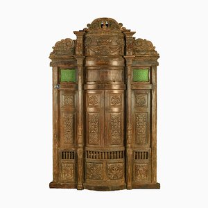 Porta in legno intagliato, metà XIX secolo
