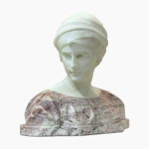 Antike Carrara Marmor Skulptur von Guglielmo Pugi