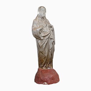 Antique French Glass Statue of Jesus Christ, 1900s