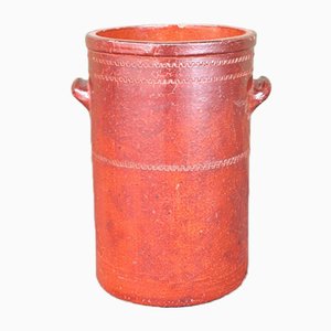 Antique Industrial Style Red Earthenware Pot from Unleserlich, 1900s