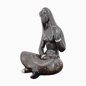 Ceramic Lady Sculpture by Jitka Forejtova for Keramos, 1960s