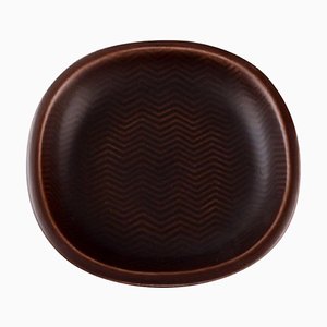 Marselis Faience Bowl with Geometric Pattern by Nils Thorsson for Aluminia