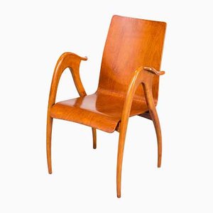 Sculptural Walnut Lounge Chairs by Malatesta & Mason, 1950s, Set of 2