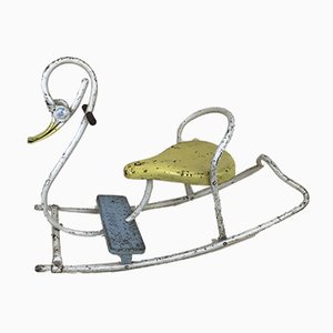 Swan-Shaped Swing in Tubular Metal from Mobo, England, 1950s