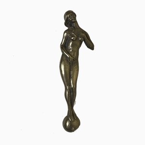 Elemento decorativo de bronce inspirado de Botticelli's Venus, Italy, década de 1900