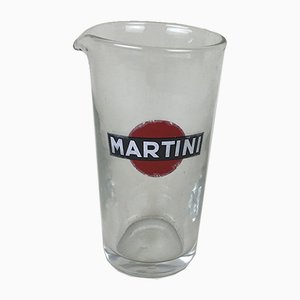 Barman Martini Advertising Glass, Portugal, 1950s