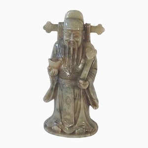 Figure in Traditional Dress, Early 20th Century, Jade Sculpture