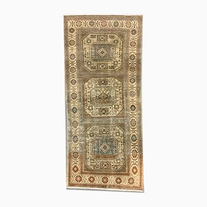 Tapis Tribal en Laine Bleue et Beige, Turquie, 1960s