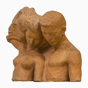 Sculpture en Terracotta par David Wretling, 1940s