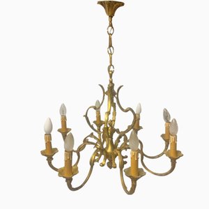 Bronze 8-Arm Chandelier, 1920s