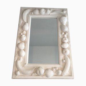 French Plaster Mirror with Fruits Decor, 1970s