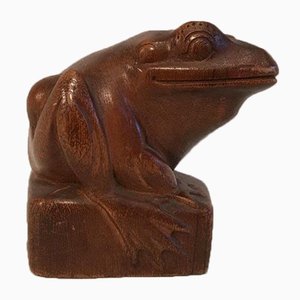 Geschnitzter Frosch aus Holz, 1930er