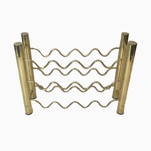 French Brass Bottles Rack, 1970s