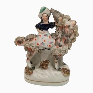 Figurines Staffordshire Characters Riding Aries, 1880s