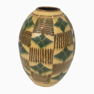 Keramik Art Deco Vase, 1930er