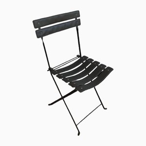 Stühle aus Leder & Metall, 1950er, 2er Set