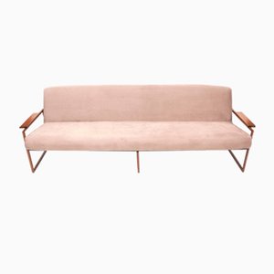 Mid-Century Brazilian Ultrasuede Sofa by Percival Lafer, 1960s