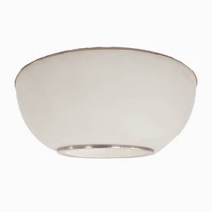 Large Space Age Glass Flush Mount Ceiling Lamp from Lumi, 1960s