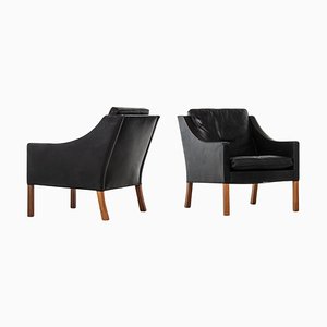 Set of Danish Model 2207 Easy Chairs by Børge Mogensen for Fredericia, 1960s