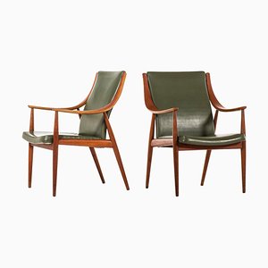 Easy Chairs by Peter Hvidt & Orla Mølgaard-Nielsen for France & Son, Denmark, 1950s, Set of 2