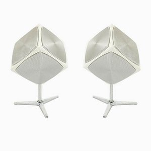 Enceintes de Table Space Age de Grundig, 1960s, Set de 2