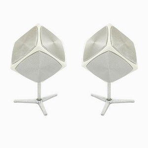 Enceintes de Table Space Age de Grundig, 1960s, Set de 2