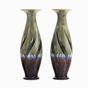 Antike sezessionistische verspiegelte Vasen von Eliza Simmance für Royal Doulton, 1900er, 2er Set