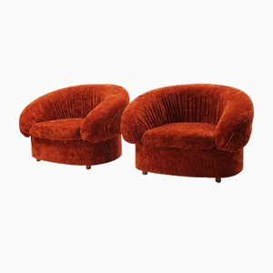Italian Modern Sofa and Armchairs Set, 1970s, Set of 2