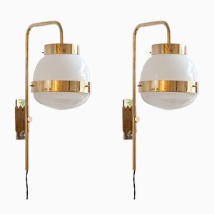 Mid-Century Delta Sconces by Sergio Mazza for Artemide, Set of 2