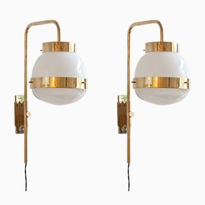 Mid-Century Delta Sconces by Sergio Mazza for Artemide, Set of 2