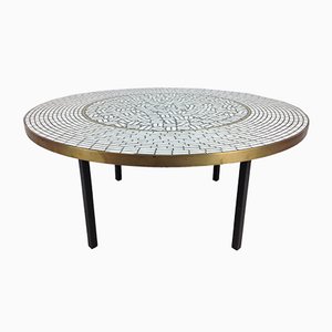 Large Round Mosaic Coffee Table by Berthold Muller, 1950s