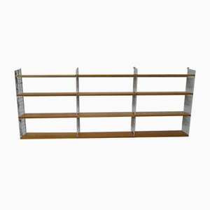 Mid-Century Modular Shelf in Ash with White Ladders by Kajsa & Nils "Nisse" for String