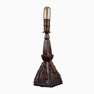 Vintage Neoclassicist Swedish Copper Model Mother Svea Table Lamp