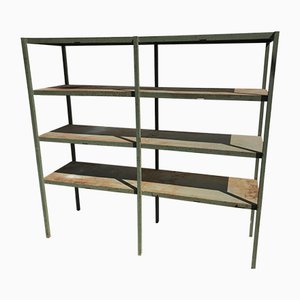 Large Industrial Style Metal Workshop Shelf, 1950s