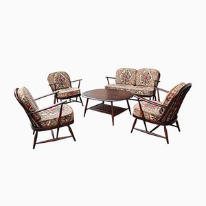 Mid-Century Living Room Set by Lucian Ercolani for Ercol, 1960s, Set of 5