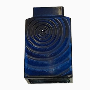 Jarrón Studio Art de cerámica azul de Carl Zalloni para Steuler, años 60