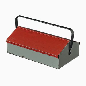 Caja de herramientas suiza en rojo de Wilhelm Kienzle para Mewa, años 60