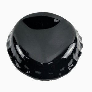 Portaoggetti in ceramica nera a forma di capsula di Peiré, anni '80