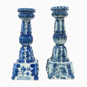 Keramik Kerzenhalter, 1950er, 2er Set