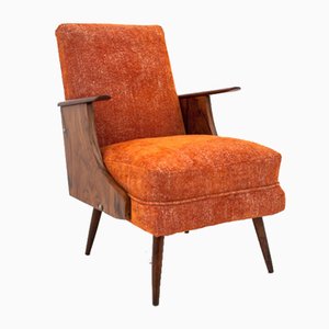 Mid-Century Orange Armchair, 1950s