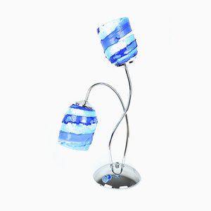 Lámpara de cristal de Murano Sbruffo azul de Made Murano